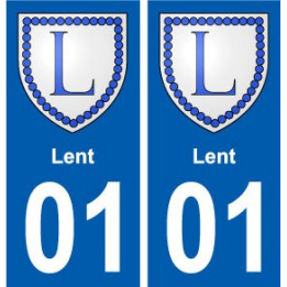 01 Lent ville autocollant plaque sticker
