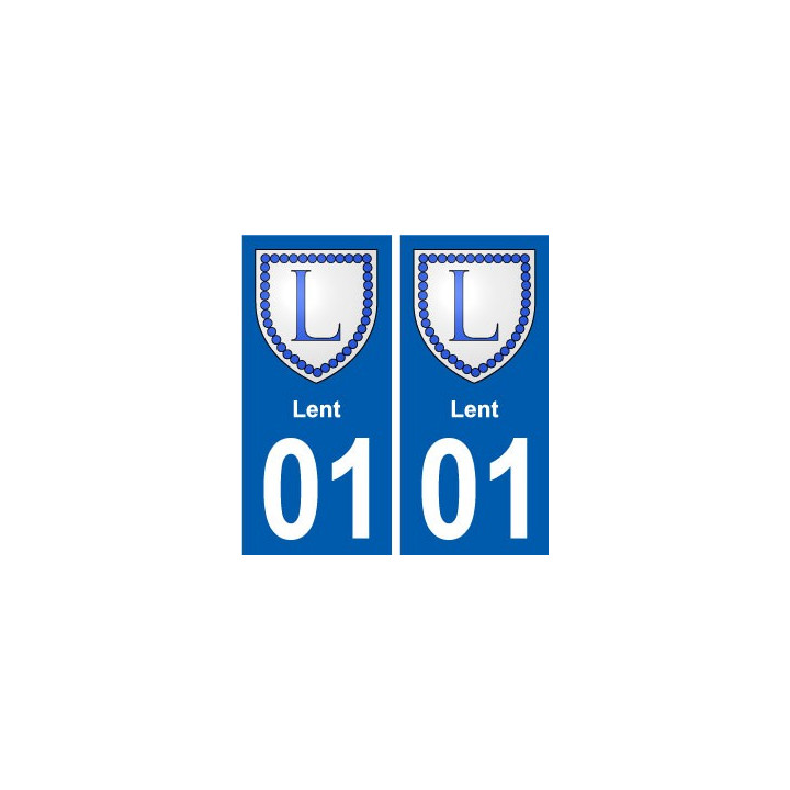 01 Lent ville autocollant plaque sticker