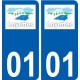 01 Loyettes logo ville autocollant plaque sticker
