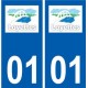 01 Loyettes logo ville autocollant plaque sticker