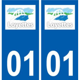 01 Loyettes logo ville autocollant plaque sticker
