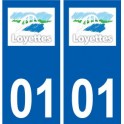 01 Loyettes logo ville autocollant plaque sticker