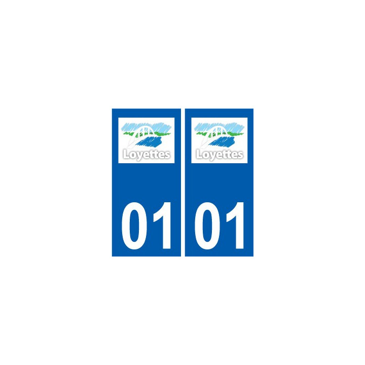 01 Loyettes logo ville autocollant plaque sticker