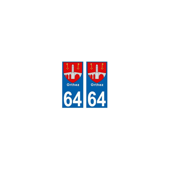 64 Bearn autocollant plaque