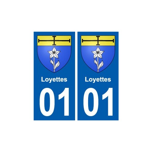 01 Loyettes ville autocollant plaque sticker