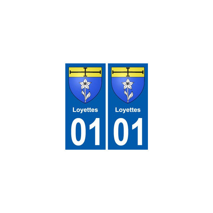 01 Loyettes ville autocollant plaque sticker