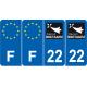64 Pau sticker plate registration city