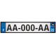 Lot de 4 autocollants bleu 22 COTES D'AMOR Bretagne - F Europe nouvelles régions plaque immatriculation auto voiture sticker