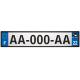 Lot de 4 autocollants bleu 22 COTES D'AMOR Bretagne - F Europe nouvelles régions plaque immatriculation auto voiture sticker