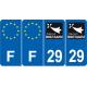 64 Pau sticker plate registration city