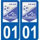01 Manziat logo ville autocollant plaque sticker