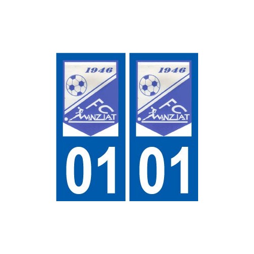 01 Manziat logo ville autocollant plaque sticker