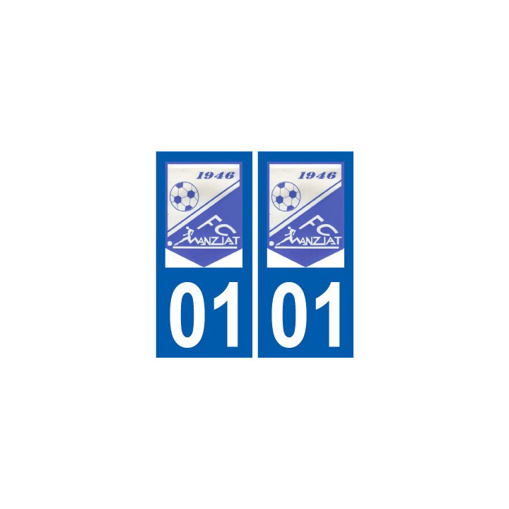 01 Manziat logo ville autocollant plaque sticker