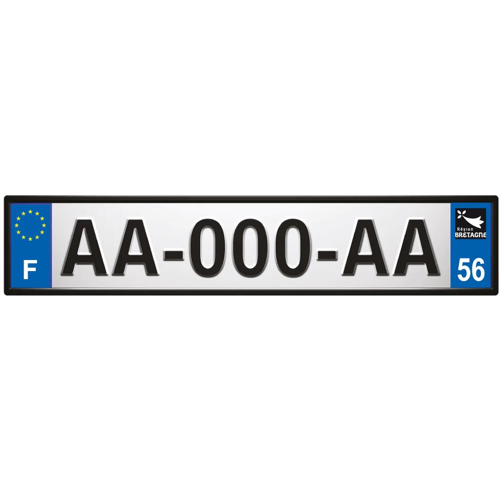 Autocollant Stickers plaque immatriculation Blanc véhicule auto F France  Europe