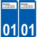 01 Marlieux logo ville autocollant plaque sticker