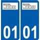 01 Marlieux logo ville autocollant plaque sticker