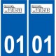 01 Marlieux logo ville autocollant plaque sticker