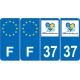 64 Pau sticker plate registration city