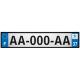 Lot de 4 autocollants bleu 37 INDRE-ET-LOIRE Centre-Val de Loire - F Europe nouvelles régions plaque immatriculation voiture