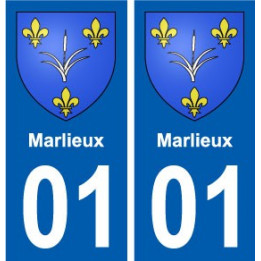 01 Marlieux  ville autocollant plaque sticker