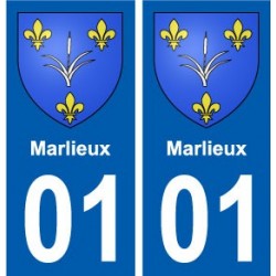 01 Marlieux  ville autocollant plaque sticker
