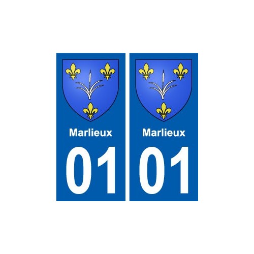 01 Marlieux  ville autocollant plaque sticker