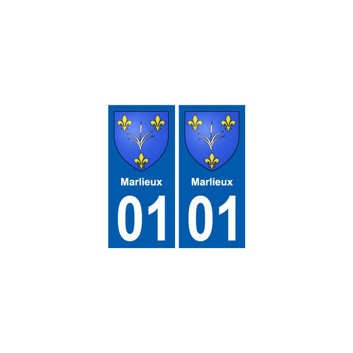 01 Marlieux  ville autocollant plaque sticker