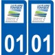 01 Montrevel-en-Bresse-logo ville autocollant plaque sticker