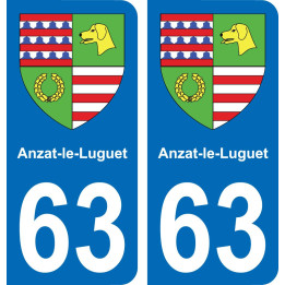 63 Anzat-le-Luguet blason autocollant plaque stickers ville