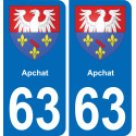 63 Apchat stemma adesivo piastra adesivi città