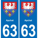 63 Apchat wappen aufkleber typenschild aufkleber stadt