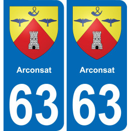 63 Arconsat wappen aufkleber typenschild aufkleber stadt