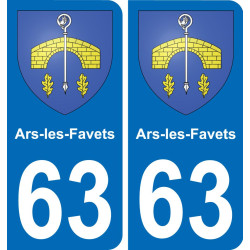 63 Ars-les-Favets blason autocollant plaque stickers ville