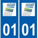 01 Montrevel-en-Bresse-logo ville autocollant plaque sticker