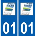 01 Montrevel-en-Bresse-logo ville autocollant plaque sticker