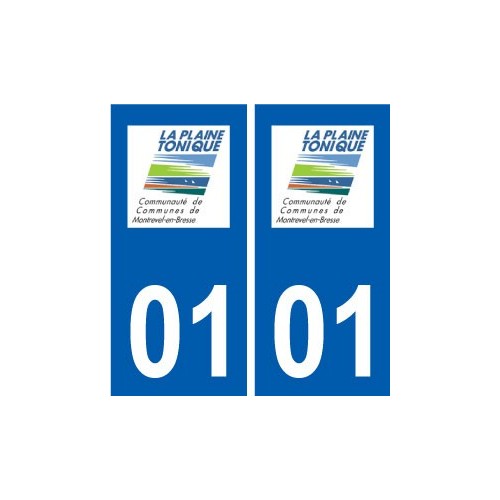 01 Montrevel-en-Bresse-logo ville autocollant plaque sticker