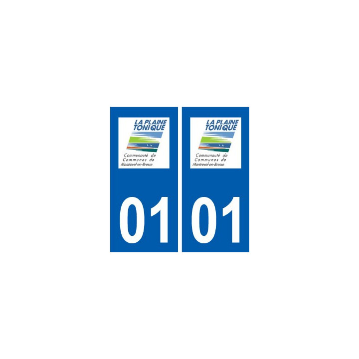 01 Montrevel-en-Bresse-logo ville autocollant plaque sticker