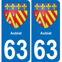 63 Aubiat stemma adesivo piastra adesivi città