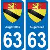 63 Augerolles stemma adesivo piastra adesivi città