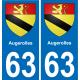 63 Augerolles wappen aufkleber typenschild aufkleber stadt