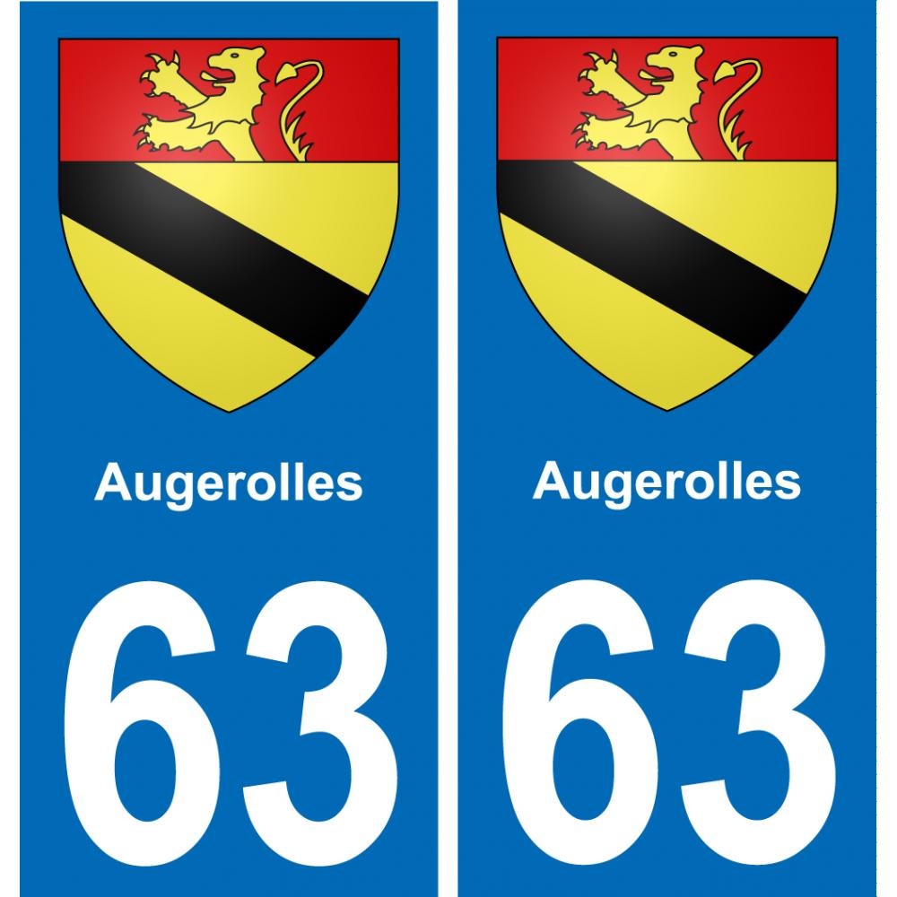 63 Augerolles wappen aufkleber typenschild aufkleber stadt
