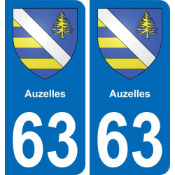 63 Auzelles blason autocollant plaque stickers ville