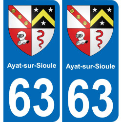 63 Ayat-sur-Sioule blason autocollant plaque stickers ville