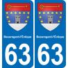 63 Beauregard-l'Évêque stemma adesivo piastra adesivi città