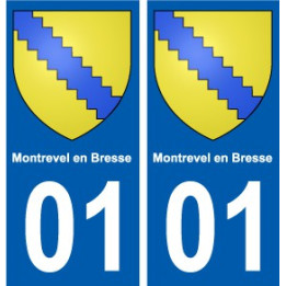 01 Montrevel-en-Bresse ville autocollant plaque sticker