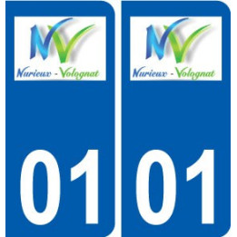 01 Nurieux-Volognat logo ville autocollant plaque sticker