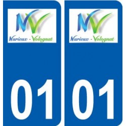 01 Nurieux-Volognat logo ville autocollant plaque sticker