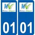 01 Nurieux-Volognat logo ville autocollant plaque sticker
