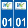 01 Nurieux-Volognat logo ville autocollant plaque sticker
