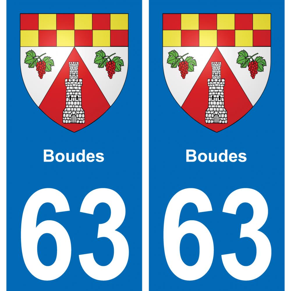 63 Boudes coat of arms sticker plate stickers city
